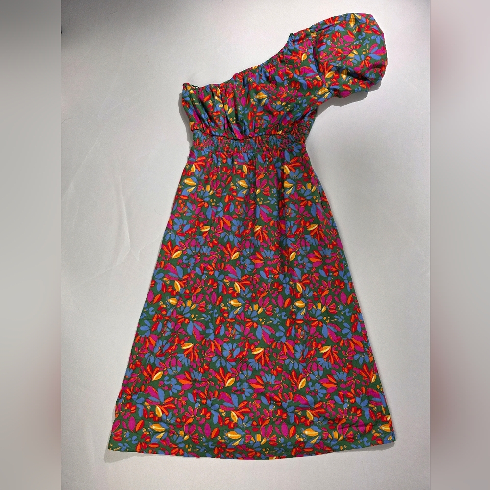 Sugarlips Zhade Tropics Bridgette One Shoulder Midi Dress Size Small - Picture 8 of 8